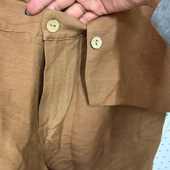 Lintico 100% Linen Matching Set in Caramel Brown - Picture 8 of 9